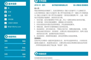 公务员个人简历模板范文3篇